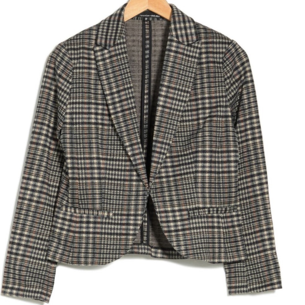 Amanda & Chelsea Plaid Notch Lapel Blazer